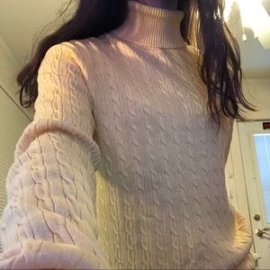 Tommy Hilfiger yellow turtleneck sweater
